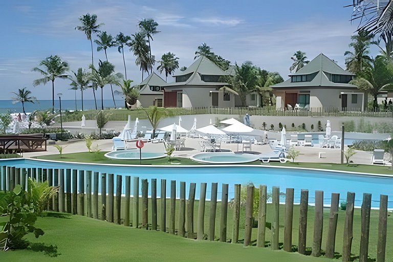 Flat com 2 quartos no Beach Class Resort Muro Alto