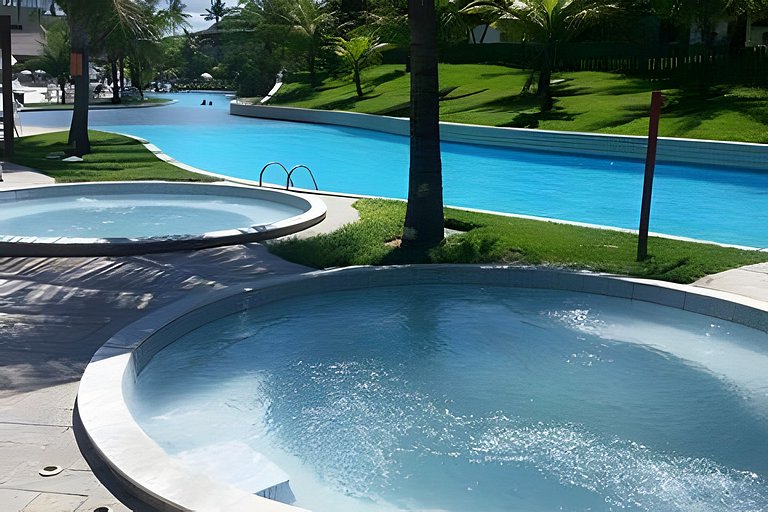 Flat com 2 quartos no Beach Class Resort Muro Alto