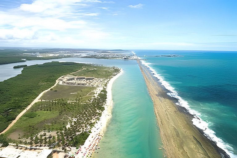 Flat com 2 quartos no Beach Class Resort Muro Alto