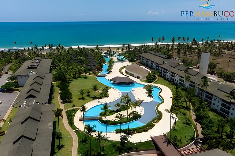 Flat com 2 quartos no Beach Class Resort Muro Alto