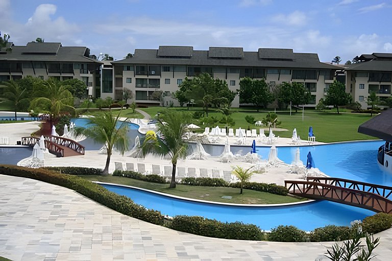 Flat com 2 quartos no Beach Class Resort Muro Alto