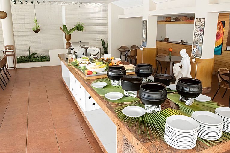 Flat com 2 quartos no Beach Class Resort Muro Alto