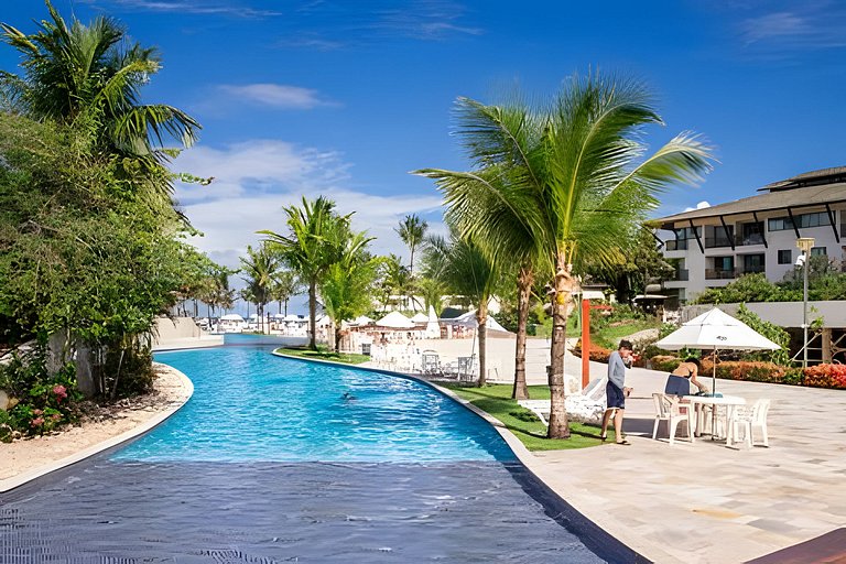 Flat com 2 quartos no Beach Class Resort Muro Alto