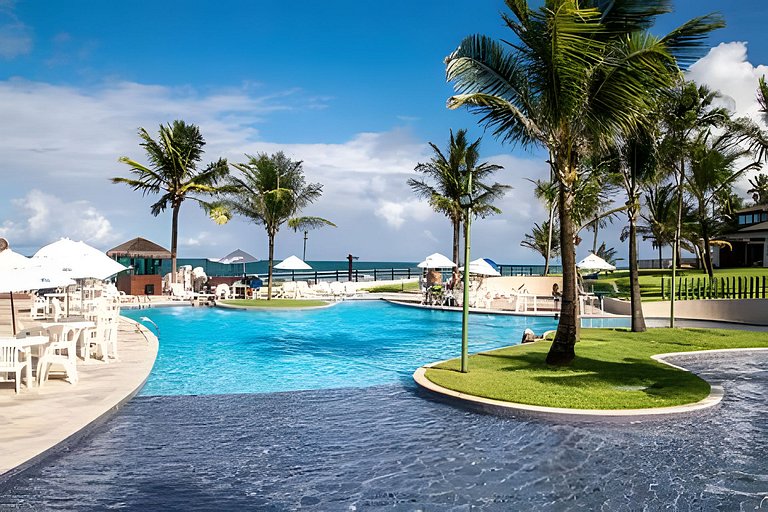 Flat com 2 quartos no Beach Class Resort Muro Alto