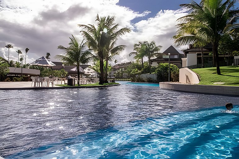 Flat com 2 quartos no Beach Class Resort Muro Alto