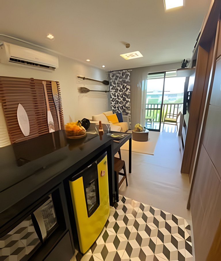 Flat com 2 quartos no Beach Class Resort Muro Alto
