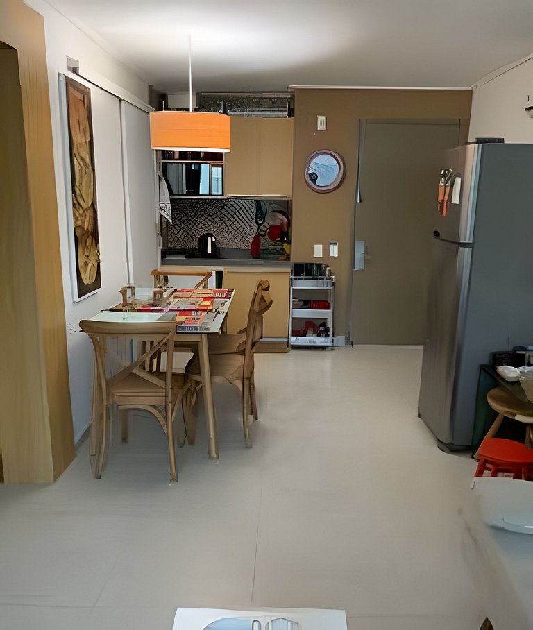 Flat no Beach Class Muro Alto
