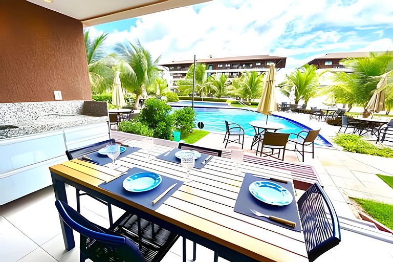 Flat com 03 Quartos Térreo no Cupe Beach Living