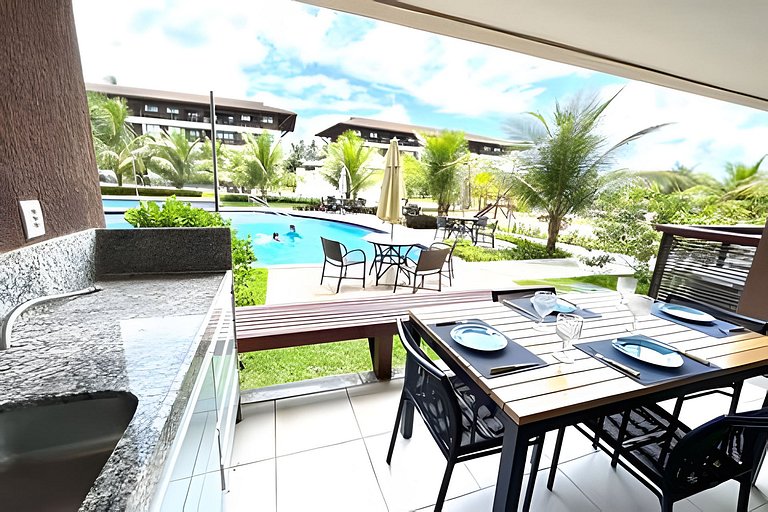 Flat com 03 Quartos Térreo no Cupe Beach Living