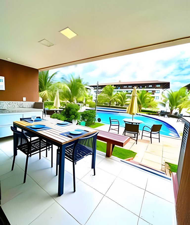 Flat com 03 Quartos Térreo no Cupe Beach Living
