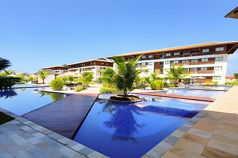 Flat 02 quartos no Cupe Beach em Porto de Galinhas