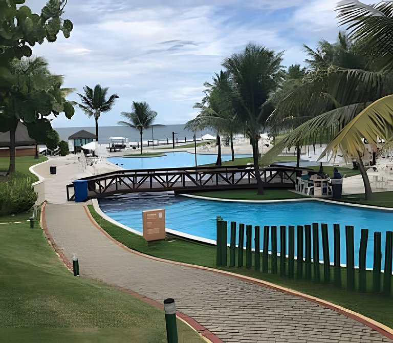 Flat 02 quartos no Beach Class Resort Muro Alto