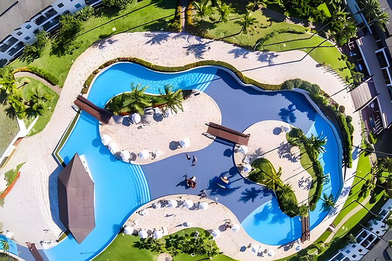 Flat 02 quartos no Beach Class Resort Muro Alto