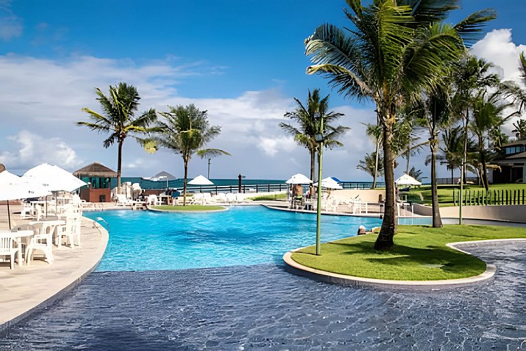 Flat 02 quartos no Beach Class Resort Muro Alto